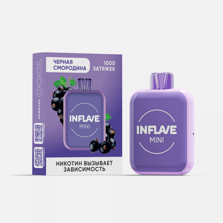 (М) Одноразовая электронная сигарета Inflave Mini 1000 - Черная смородина