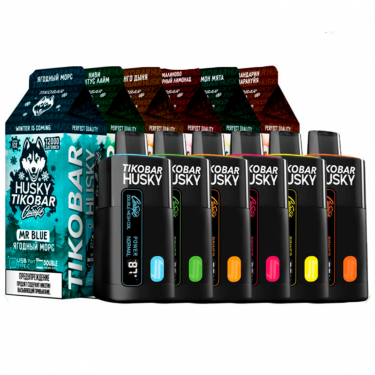 Одноразовая электронная сигарета Husky x Tikobar 12000 - Мятный Мохито