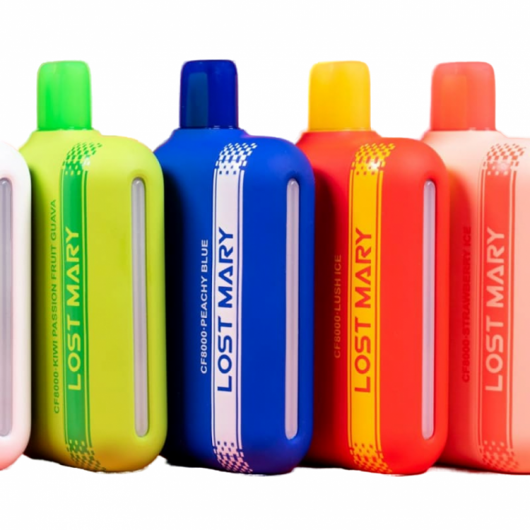 Одноразовая электронная сигарета Lost Mary CF 8000 - Клубничный лёд